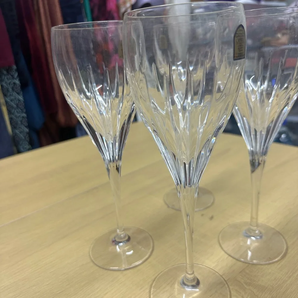 DaVinci Crystal 4 Fine Cut Blown Crystal Stemware EUC
